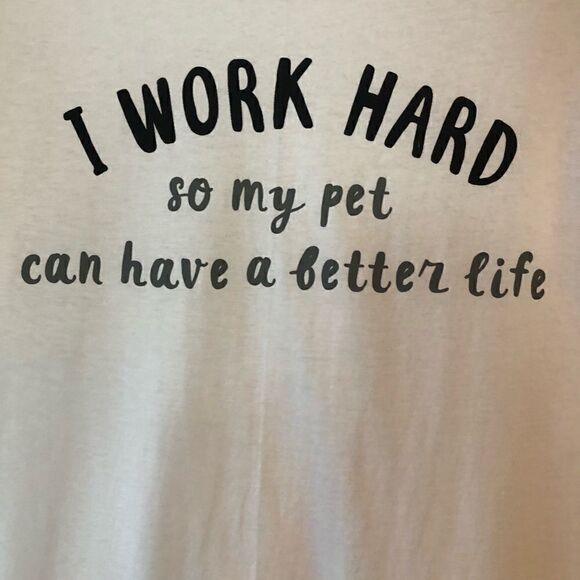 Michael’s NWOT White Sz S Love my Pet Cotton Short Sleeve T-Shirt - Picture 3 of 5